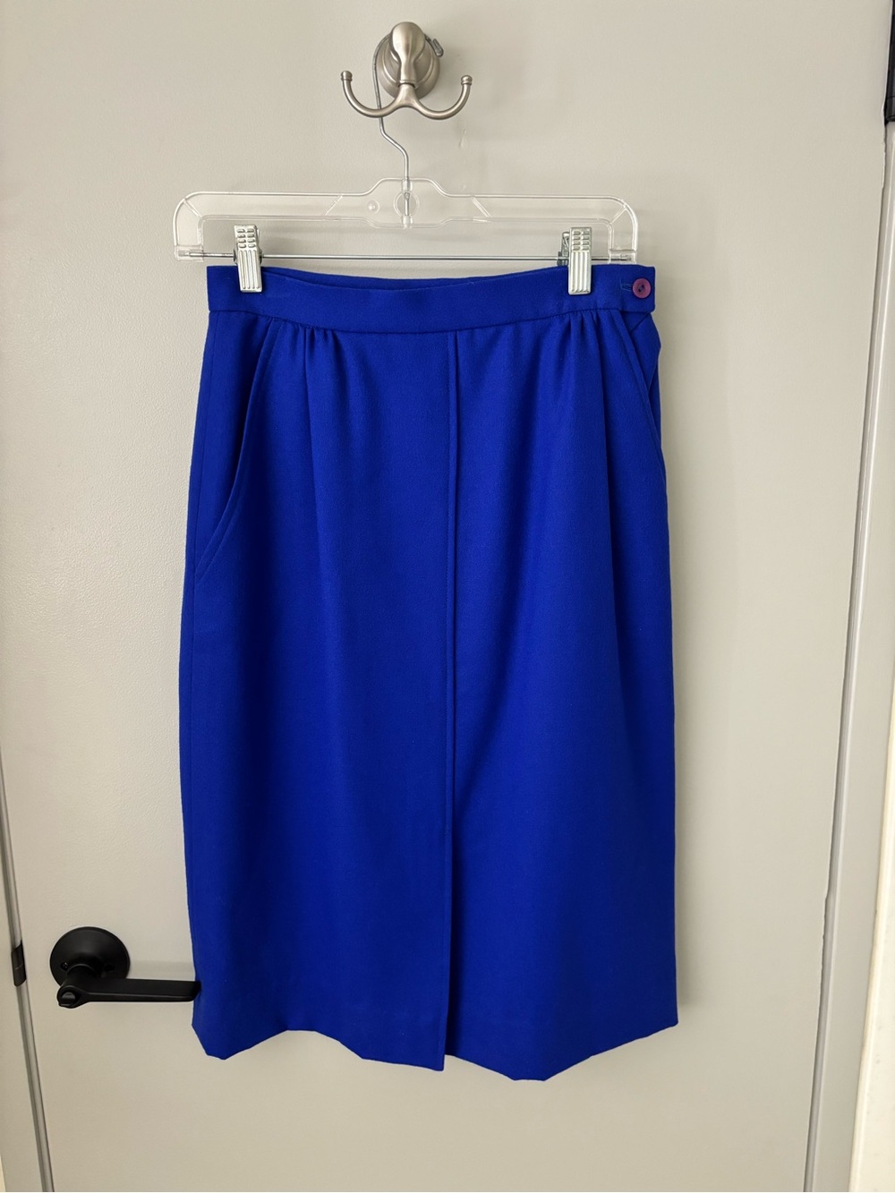 Vintage Adolfo Schuman for I. Magnin Royal Blue Skirt